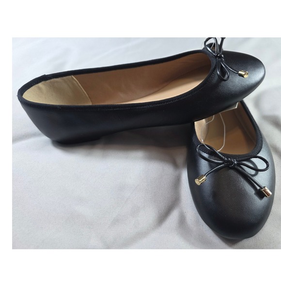 Ted Baker Shoes - Ted Baker Ballet Flats Women Size 9 Black Leather Bow Detail 1967199 NEW